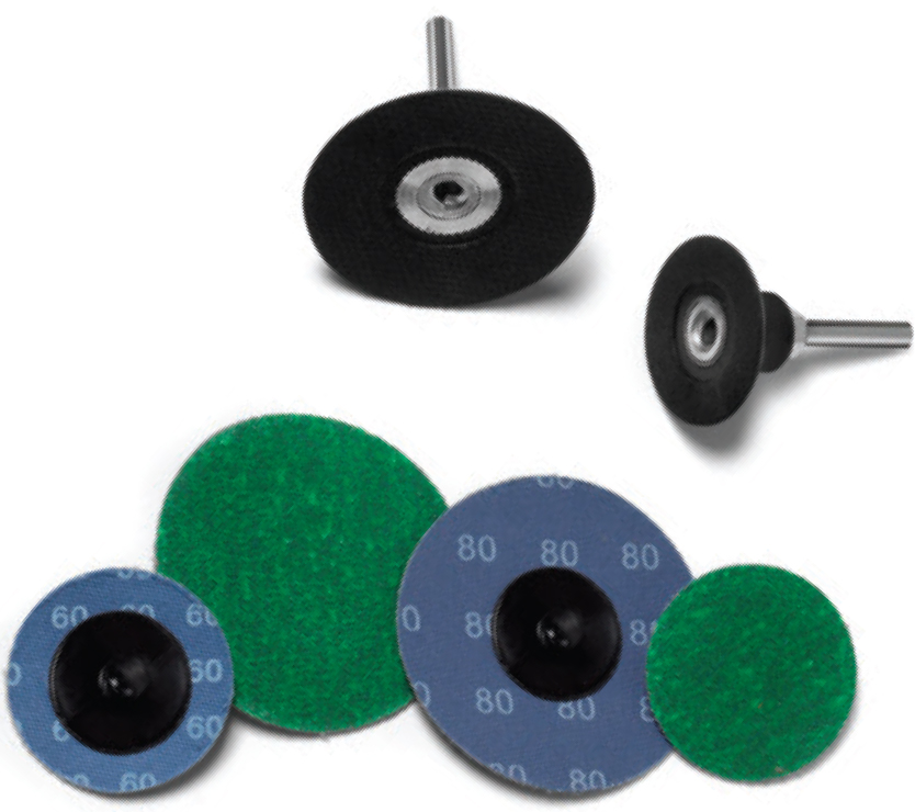 Plastic Button Quick Change Discs 120 Grit 50 Pack Random Products Inc 3 Green Zirconia with Grinding Aid Type R